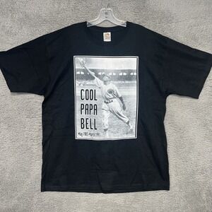 VTG Cool Papa Bell T‎ Shirt Men's Size XL Black Negro Leagues Tee MLB
